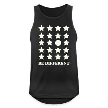 Be Different Sternenraster Kreis - Männer Tank Top atmungsaktiv - Schwarz - Vorne - Nick (188cm)