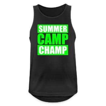 Summer Camp Champ Lustig Kinder Outdoor Abenteuer - Männer Tank Top atmungsaktiv - Schwarz - Vorne - Nick (188cm)