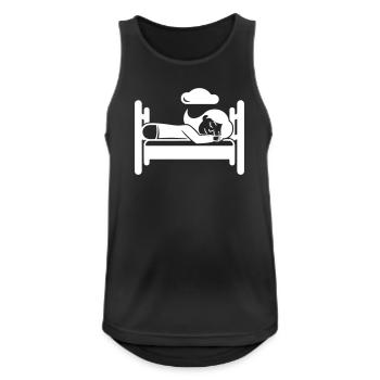 Fatigué endormi - Débardeur respirant Homme - noir - Devant - Nick (188cm)