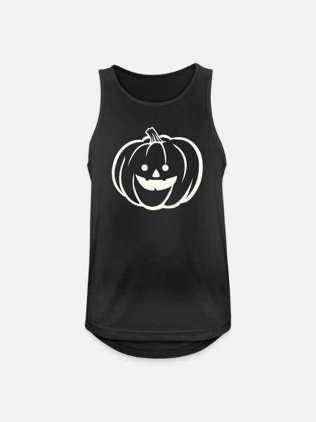 Halloween Face de Citrouille - Débardeur respirant Homme - noir