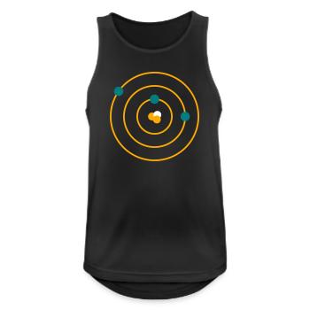 Atommodell - Physik Chemie Wissenschaft Nerd - Männer Tank Top atmungsaktiv - Schwarz - Vorne - Nick (188cm)