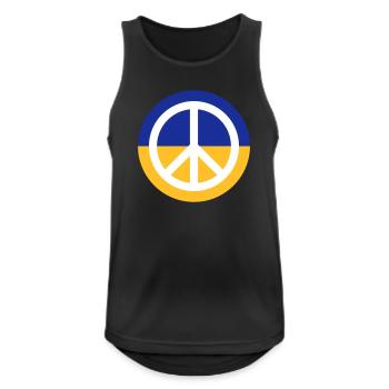 Frieden Ukraine - Peace Solidarität Blau Gelb - Männer Tank Top atmungsaktiv - Schwarz - Vorne - Nick (188cm)