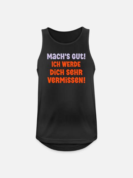 Abschiedssprüche Abschied - Männer Tank Top atmungsaktiv - Schwarz