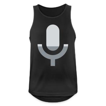 Microphone - Music Singer Karaoke Vocal Stage - Men's Breathable Tank Top - black - Front - Nick (188cm)