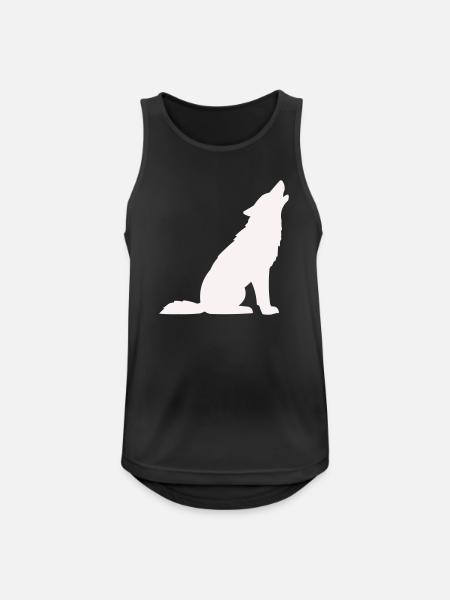 Loup- - Débardeur respirant Homme - noir