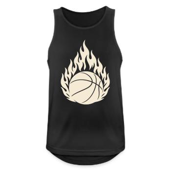 Basketball en feu - Basket-ball - Débardeur respirant Homme - noir - Devant - Nick (188cm)