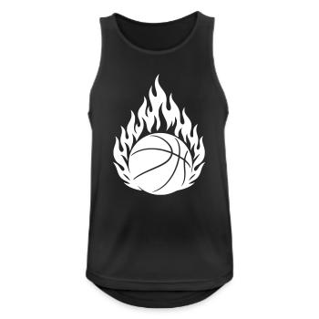Basketball On Fire - Basketball - Men's Breathable Tank Top - black - Front - Nick (188cm)