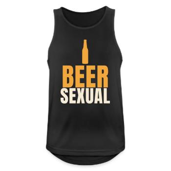 Bière sexy bière drôle de bière qui dit amateur de bière - Débardeur respirant Homme - noir - Devant - Nick (188cm)