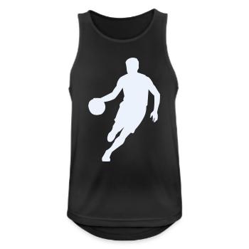 Dynamic basketball silhouette - Men's Breathable Tank Top - black - Front - Nick (188cm)