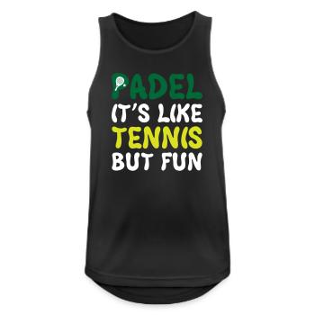 Padel_It_Is_Like_Tennis_But_Fun - Men's Breathable Tank Top - black - Front - Nick (188cm)