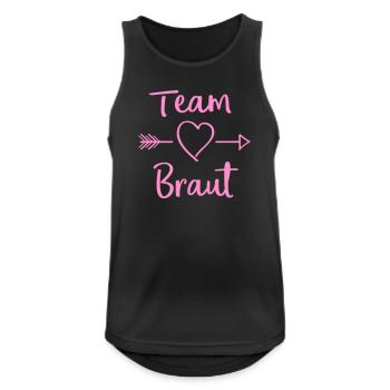 Team Bride Heart Arrow Design - Men's Breathable Tank Top - black - Front - Nick (188cm)
