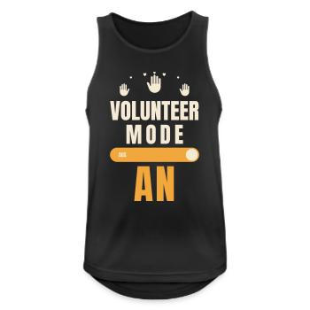 Volunteer Mode On Ehrenamt Spruch Helfer Herz - Männer Tank Top atmungsaktiv - Schwarz - Vorne - Nick (188cm)