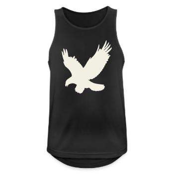 Silhouette d’aigle en vol - Débardeur respirant Homme - noir - Devant - Nick (188cm)