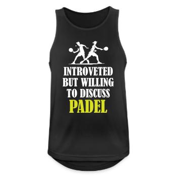 Padel_Saying_For_Introverted_Pdel_Players - Men's Breathable Tank Top - black - Front - Nick (188cm)