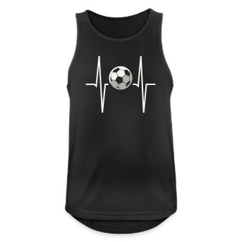 Football Rythme cardiaque ECG Moniteur de fréquence cardiaque Fan de football - Débardeur respirant Homme - noir - Devant - Nick (188cm)