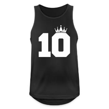 Königliche Zehn mit Krone - Männer Tank Top atmungsaktiv - Schwarz - Vorne - Nick (188cm)