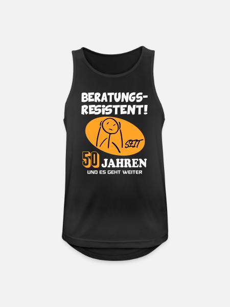 Comic Geburtstag 50 Jahre Happy Birthday - Männer Tank Top atmungsaktiv - Schwarz