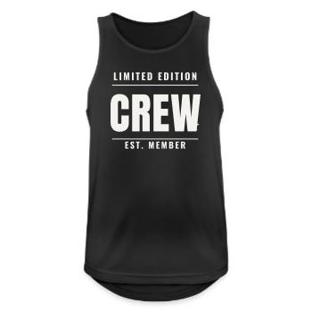 Événement du personnel de l’équipe Édition Limitée Badge Est Crew - Débardeur respirant Homme - noir - Devant - Nick (188cm)