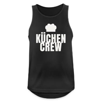 Kitchen Crew Chef Gastro Restaurant Chef's Hat - Men's Breathable Tank Top - black - Front - Nick (188cm)