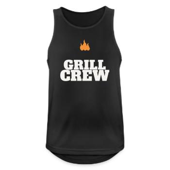 Grill Crew BBQ Grillen Grillmeister Team Vatertag - Männer Tank Top atmungsaktiv - Schwarz - Vorne - Nick (188cm)