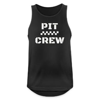 Pit Crew Motorsport Race Pit Stop Racing Team - Men's Breathable Tank Top - black - Front - Nick (188cm)