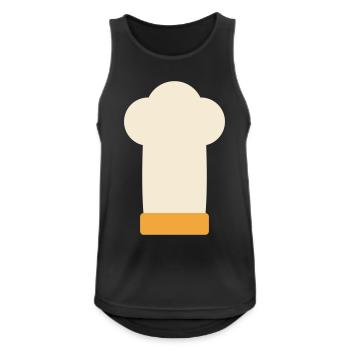 Chapeau de chef, chef, chef, maître du grill, cadeau - Débardeur respirant Homme - noir - Devant - Nick (188cm)