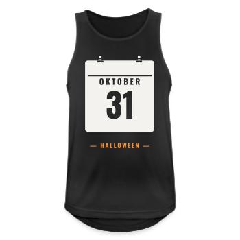 October 31 Calendar Halloween Date Spooky Horror - Men's Breathable Tank Top - black - Front - Nick (188cm)