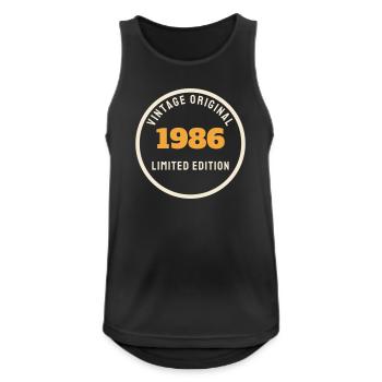 Vintage 1986 Original Limited Edition 40th Birthday - Men's Breathable Tank Top - black - Front - Nick (188cm)