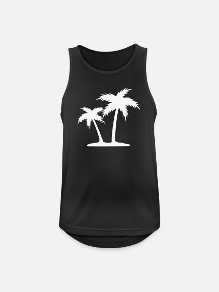 Palm Island Silhouette - Men's Breathable Tank Top - black