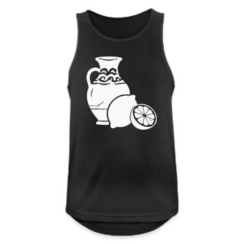 Zitrusvase Stillleben Keramik - Männer Tank Top atmungsaktiv - Schwarz - Vorne - Nick (188cm)