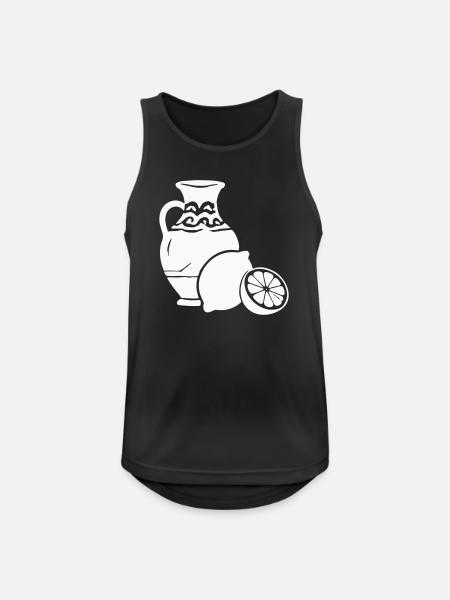Citrus Vase Still Life Pottery - Men's Breathable Tank Top - black