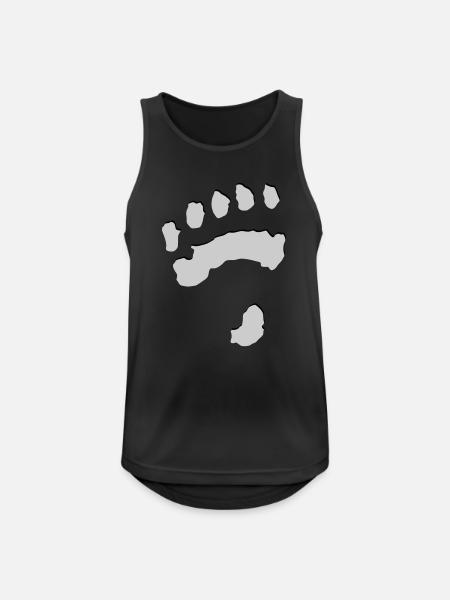 Eisbärtatze - Männer Tank Top atmungsaktiv - Schwarz