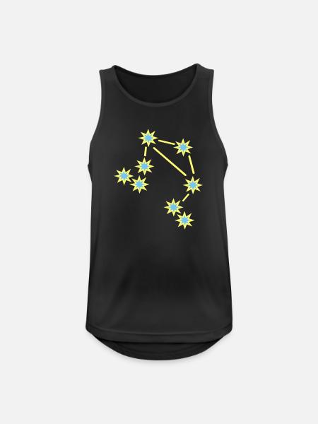 Sternzeichen Waage - Männer Tank Top atmungsaktiv - Schwarz