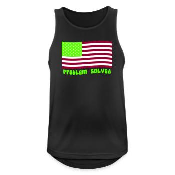 Problem Solved - Men's Breathable Tank Top - black - Front - Nick (188cm)