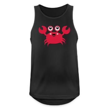 Niedlicher Krebs - Männer Tank Top atmungsaktiv - Schwarz - Vorne - Nick (188cm)