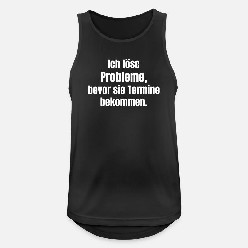 Proactive resolution before appointments - Men's Breathable Tank Top - black