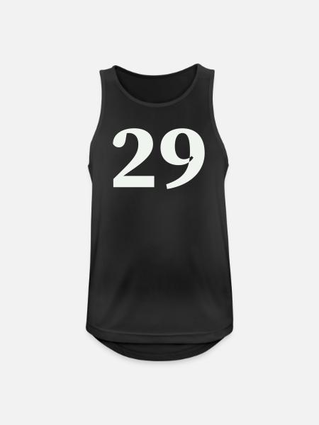 29 - Männer Tank Top atmungsaktiv - Schwarz