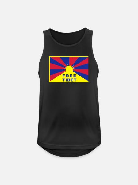 Free Tibet - Men's Breathable Tank Top - black
