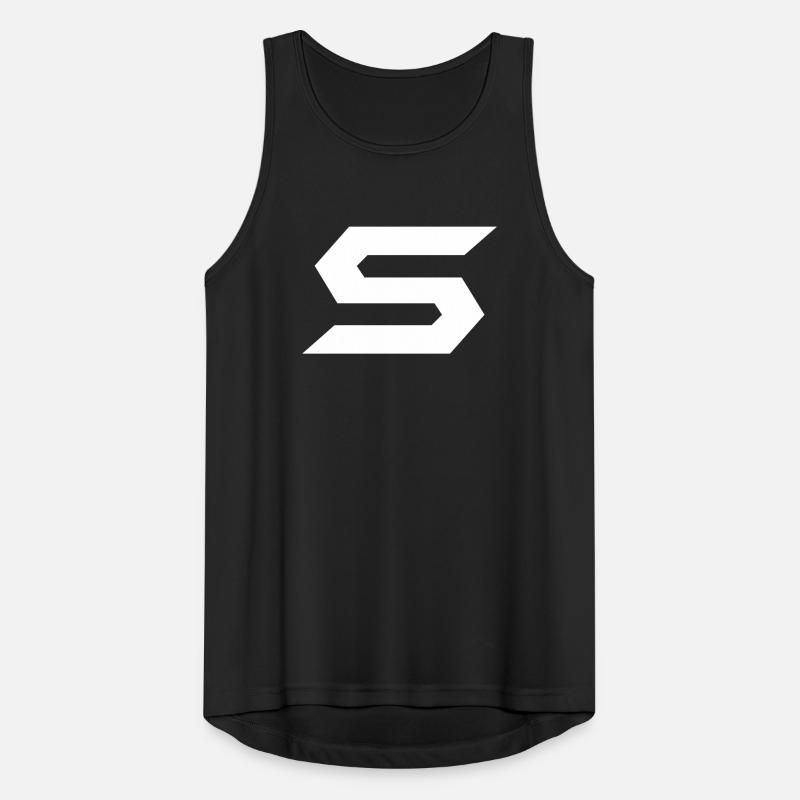 Geometric zigzag contrast Men's Breathable Tank Top