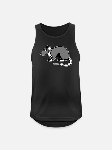 Cool Rat Sunglasses Side Funny Rodent - Men's Breathable Tank Top - black
