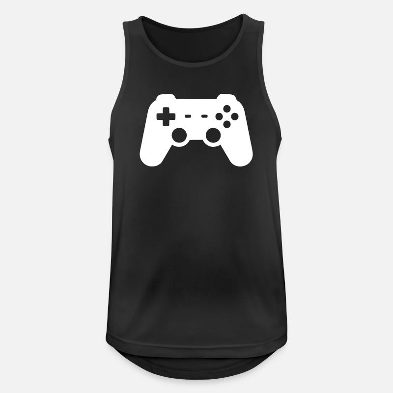 Controller Silhouette Icon - Men's Breathable Tank Top - black