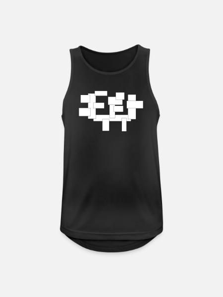 rectangles just squares in composition - Men's Breathable Tank Top - black