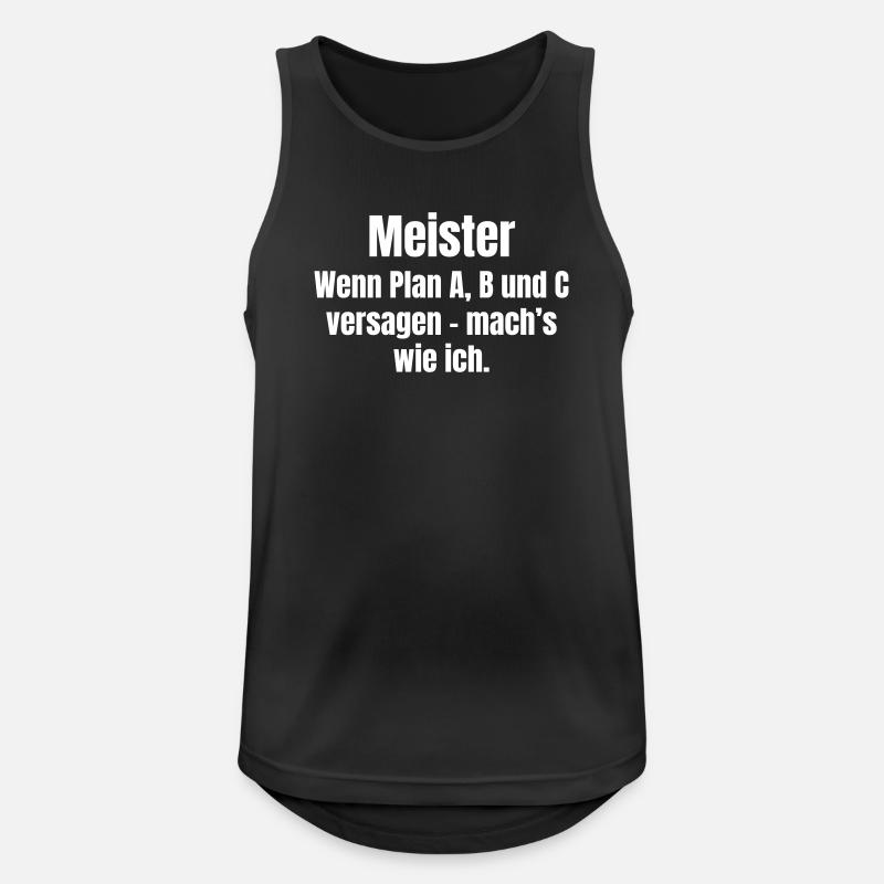 Plan Maître de Sort A B C Échec - Débardeur respirant Homme - noir