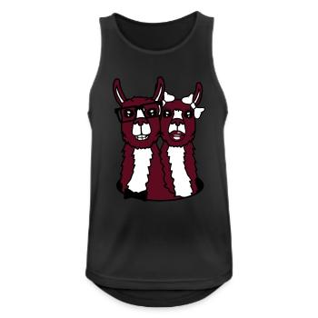 hole faces head love in love couple couples f - Men's Breathable Tank Top - black - Front - Nick (188cm)