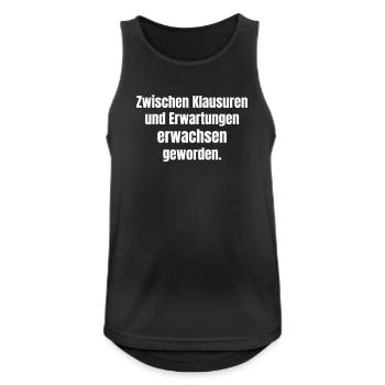 Growth between exams - Men's Breathable Tank Top - black - Front - Nick (188cm)