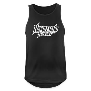 Napoletano Forever - Napoli Logodesign - Männer Tank Top atmungsaktiv - Schwarz - Vorne - Nick (188cm)