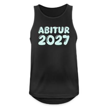 abitur_2027 - Männer Tank Top atmungsaktiv - Schwarz - Vorne - Nick (188cm)