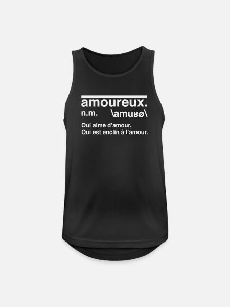 Lovers Definition Dictionary Style - Men's Breathable Tank Top - black