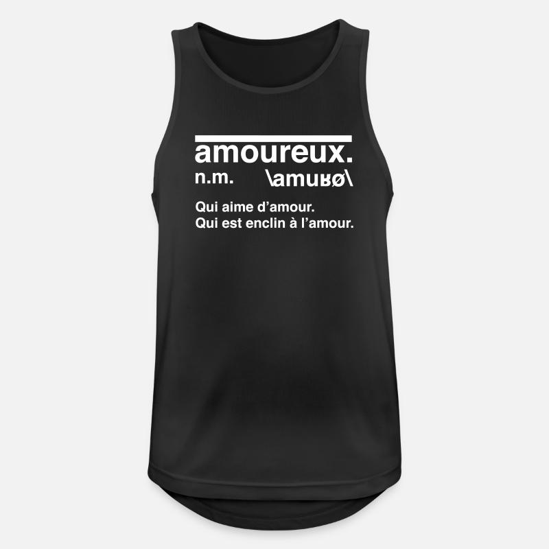 Lovers Definition Dictionary Style - Men's Breathable Tank Top - black