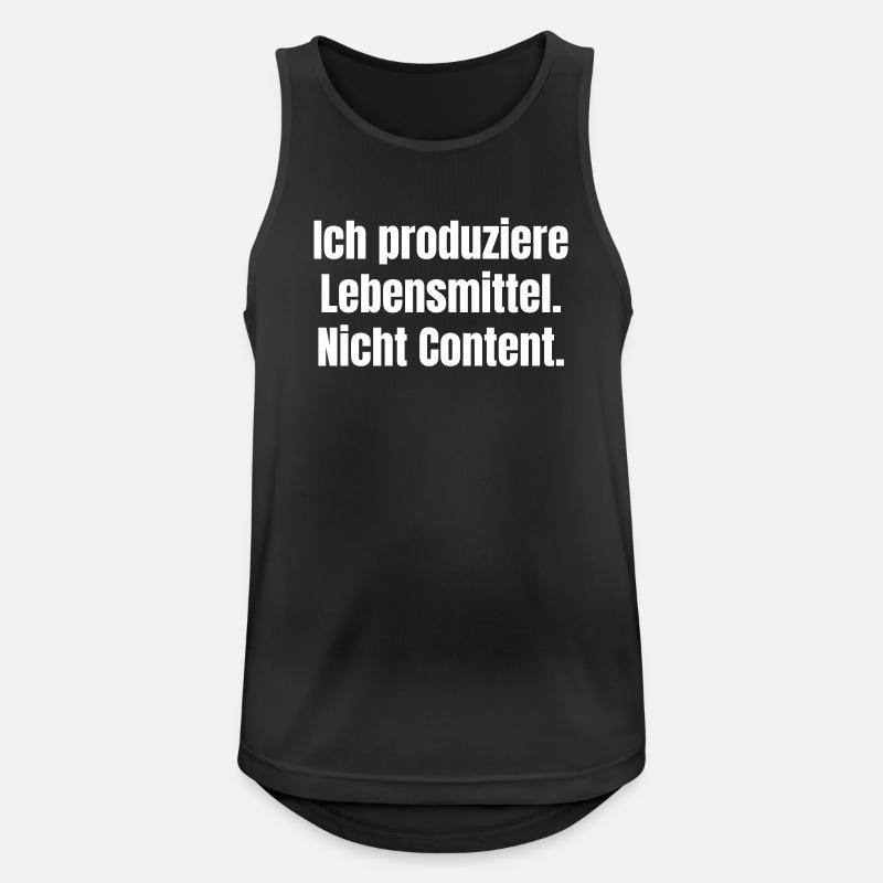 Lebensmittel, Nicht Content - Männer Tank Top atmungsaktiv - Schwarz
